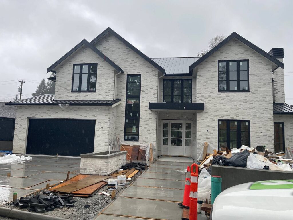 New build with metal roof