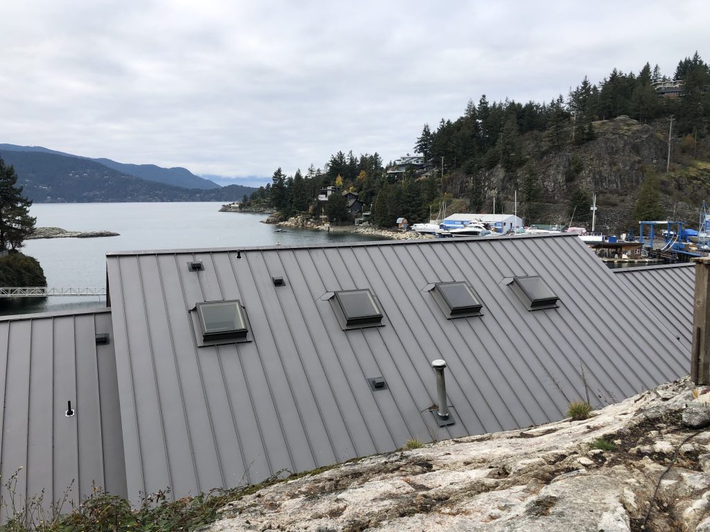 Beautiful metal roof on West Vancouver Coastline