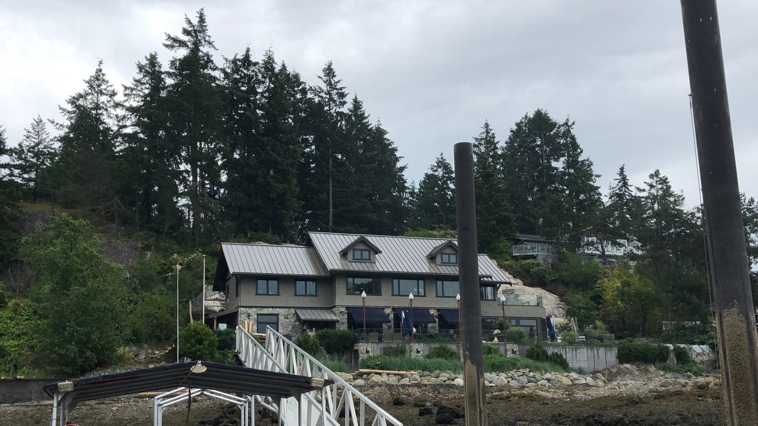 Large coastal house with metal roofing system