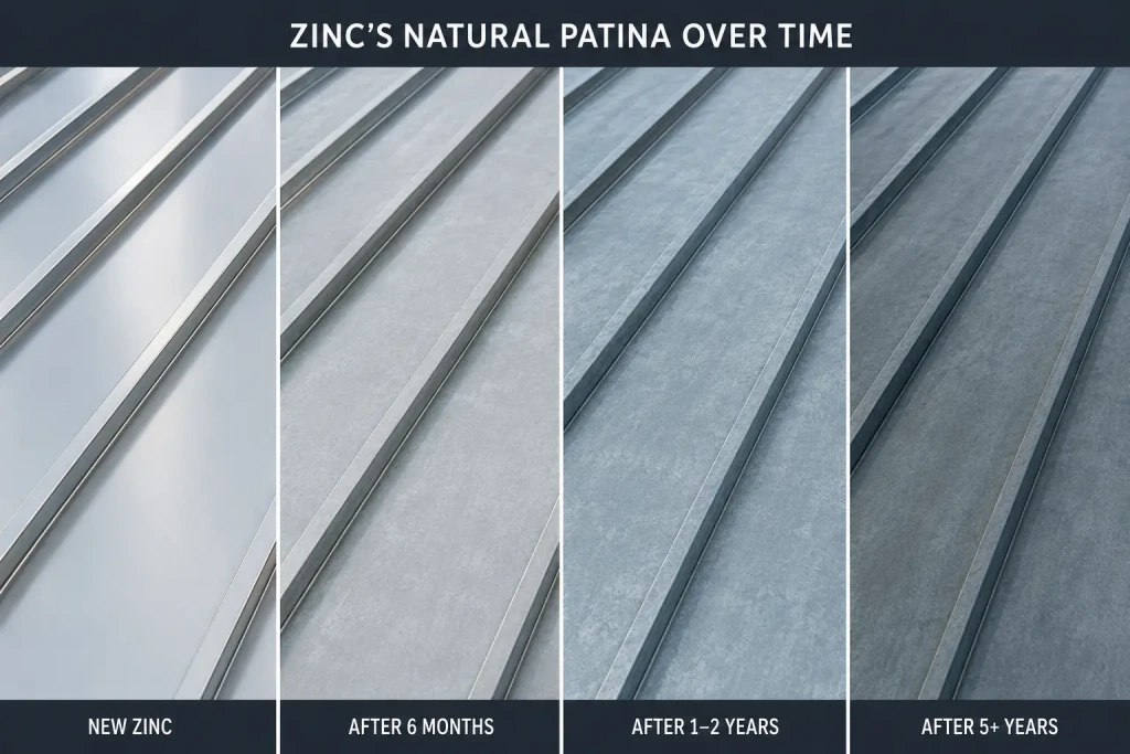 Zinc patina