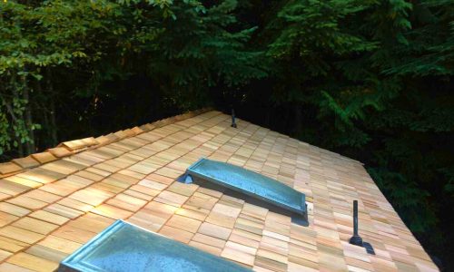 Cedar Shakes with 2 skylights in Vancouver